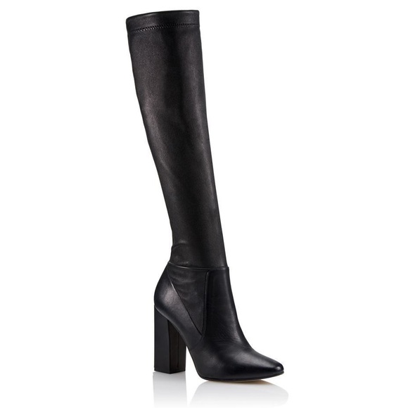 Tamara Mellon Helmut stretch leather knee high boot black 41 - Picture 2 of 7